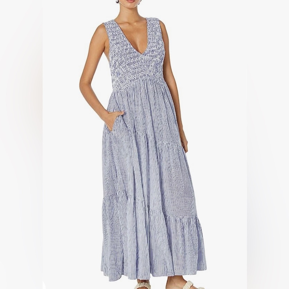 NWOT Free People Juno Sleeveless Smocked Tiered Maxi Dress Size M $148
